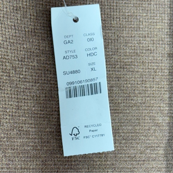 NWT J Crew Ella Open Front Long Sweater Blazer Coat XL in Dark Camel Tan AD753 - Picture 10 of 15